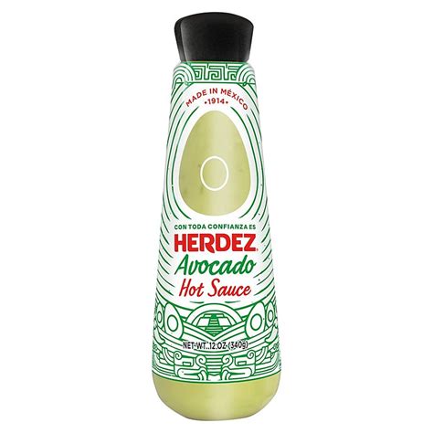 Herdez avocado hot sauce. HERDEZ ® Avocado Hot Sauce brings a creamy touch of heat to transform any meal from boring to exciting, from eggs and sandwiches to pizza and salad, and is perfect for topping, drizzling, dipping ... 