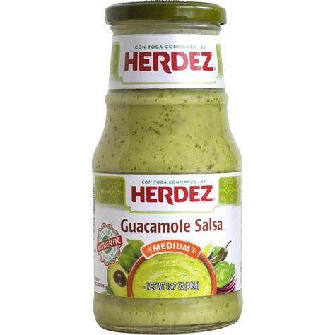 Herdez guacamole. HERDEZ® is here to save the day with their delicious Guacamole Salsa. It's tangy with just the right amount of spice and it pairs perfectly with these easy shrimp tacos. As an added bonus, these Shrimp Tacos with HERDEZ Guacamole Salsa come together in just minutes, meaning dinner will be on the table faster than ever! 