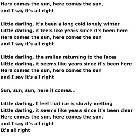 Here comes the sun the beatles lyrics. Things To Know About Here comes the sun the beatles lyrics. 