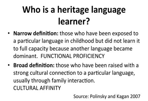 Heritage Language Learners - Ohio Department of Education