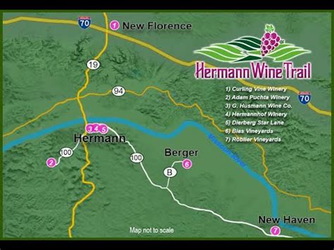 Hermann wine trail. About. Winding through some of the prettiest scenery in Missouri, the Hermann Wine Trail meanders for some 30 miles along the Missouri River between Hermann and New Haven. Nestled along the trail are seven charming family-owned wineries. The Hermann Wine Trail hosts six annual wine and food events throughout the year; Chocolate Wine Trail in ... 