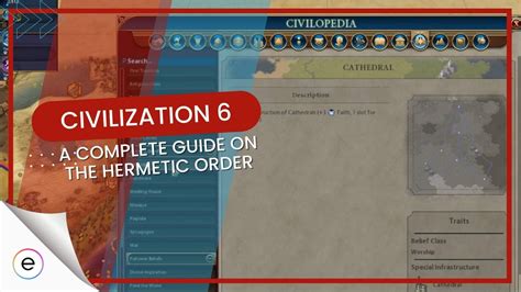 Hermetic order civ 6. River Goddess: +2 Amenities and +2 Housing to cities if they have a Holy Site district adjacent to a River. (The Khmer pantheon, extra amenities are now a bit more useful) Religious Settlements: When chosen receive a Settler … 
