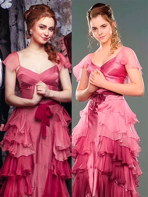 Hermione granger yule ball dress. "The Yule Ball" took place in Harry Potter and the Goblet of Fire, and it was basically a wizard prom. Her Universe re-imagined their dresses from the movie into … 