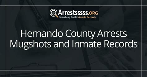 Hernando county arrests records. .  ...