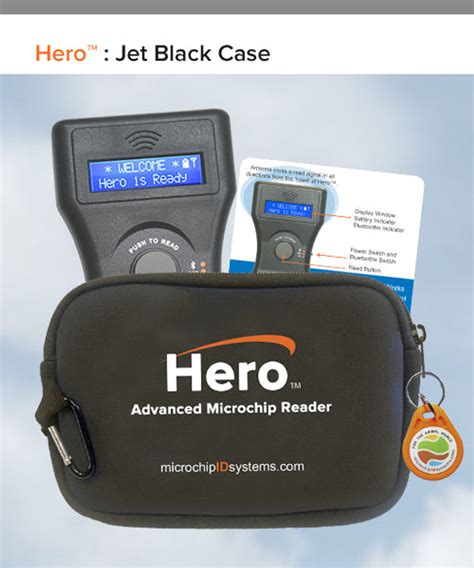 Hero Pet Microchip Reader, Bluetooth, Includes Case and Test Chip