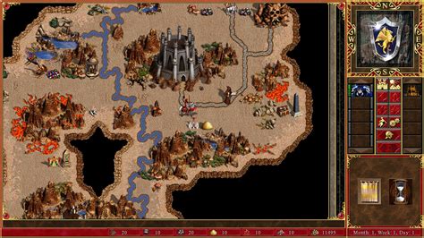 Heroes 3 magic and might. Taking over the 3 inferno towns in the undergound and the renegade town are optional. There are two main strategies for winning this map, rush or build up. Rush: ignore the inferno towns and focus on getting to Horncrest right away. Once you have all the heroes pick your best one and just rush the dwarf town. 