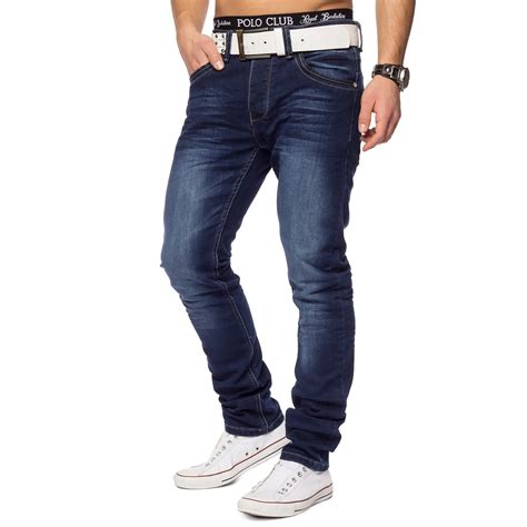 Herren Rick Slim: Stretchjeans - dunkelblau Stretch Jeans 5