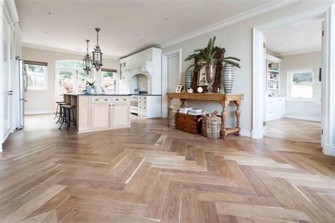 Herringbone Pattern Hardwood Flooring