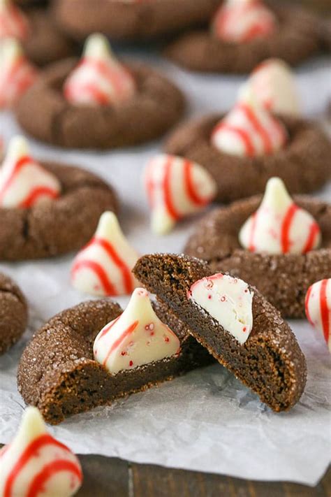 Hersey Kisses Peppermint Candy Thumbprint Cookies …