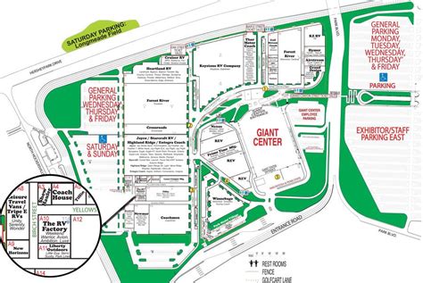 Hershey rv show 2023 map. Free parking is available in the GIANT CenterSM Lots. From Hersheypark Drive, turn onto Park Blvd. Stay to the right and pass through the toll booths. Follow the signs around the show to RV Show Parking. After driving beneath the overpass, make the first right into the parking area. Once parked, cross the Skywalk to the Ticket Sales Tent ... 