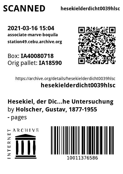 Hesekiel, der dichter und das buch. - Brick and block construction masonry construction manual.
