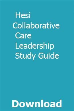 Hesi collaborative care leadership study guide. - Il tornio a pertica manuali di tecniche medioevali vol 3.