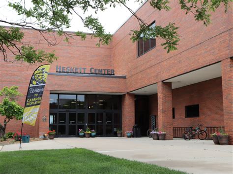 Heskett Center: Main Campus. Inside: Five convertible basketball/volleyball/badminton courts; A 200-meter, six-lane indoor track; Performance Suite: strength and conditioning; Esports Hub: 20 computers, two consoles; F45® studio: Functional Fitness in 45 minutes;. 