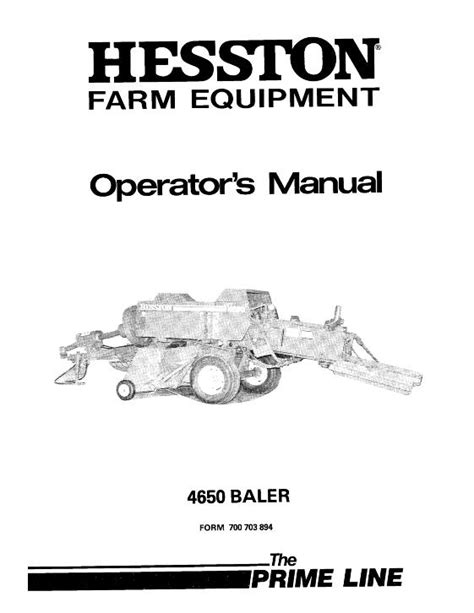 Hesston 4650 hay baler operations manual. - Notice sur les titres et travaux scientifiques de m. louis lapicque.