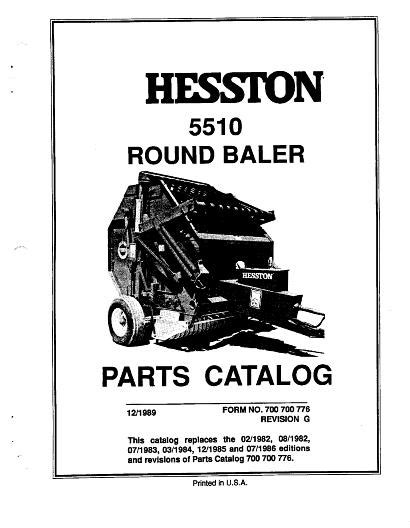 Hesston 5510 bearings round baler manual. - General electric ge quiet power 3 manual.