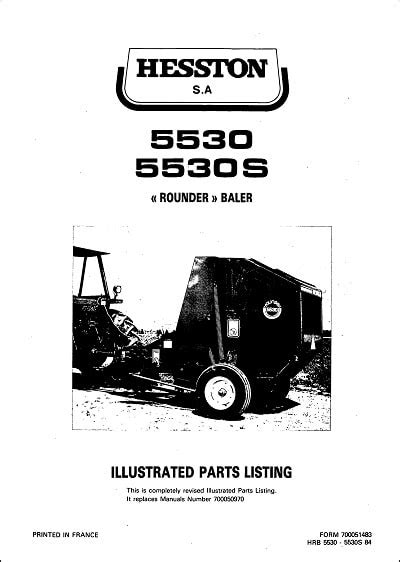 Hesston 5530 round baler service manual. - Cat 3406 b service repair manual.