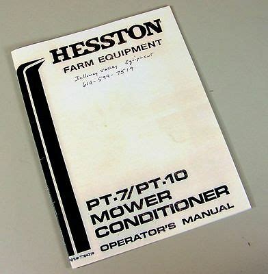 Hesston pt 7 mower conditioner manual. - Sound of thunder study guide answers.