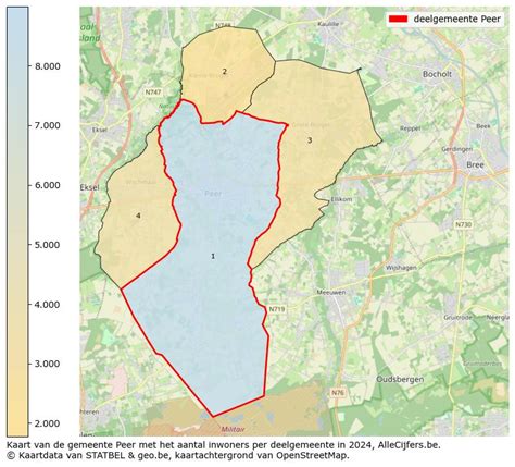Het aantal inwoners per