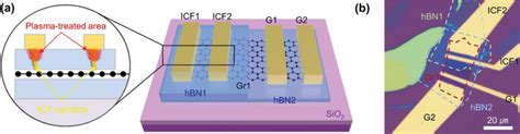 Heterostructure fet.  b Optical image of the fabricated heterostructure device o...