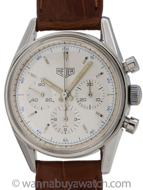 Heuer Carrera Classic 1964 Reissue Silver Dial circa 1990