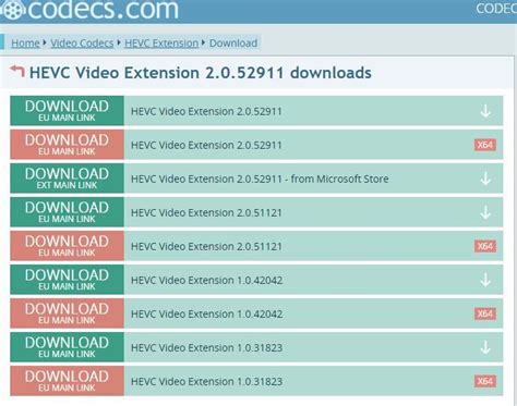 Hevc codec.  We will also Download HEVC Video Extensions for Windows PC - Sa...