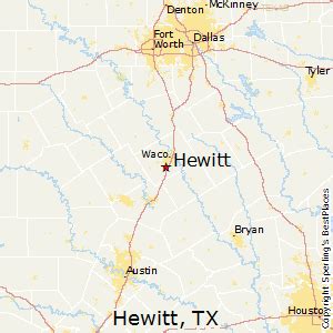 Hewitt Map - Town - Texas, United States - Mapcarta