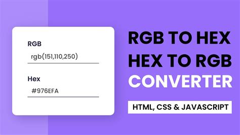 Hex to RGB Convertor (React.js) - CodePen