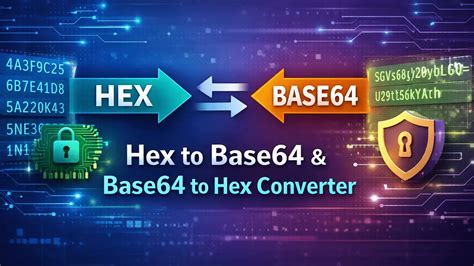 Hex to base64.  Free online Hex to Base64 converter.  Paste your hex code, upload files, or conv...