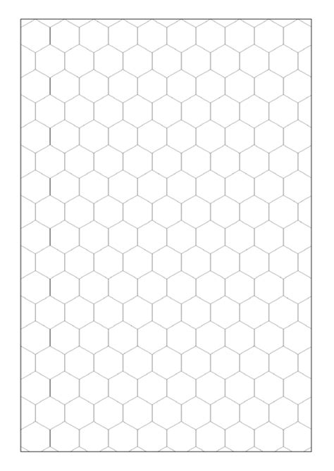 Hexagon Paper A3 Sheet Printable Graph Paper Notebook Paper Template Custom Paper