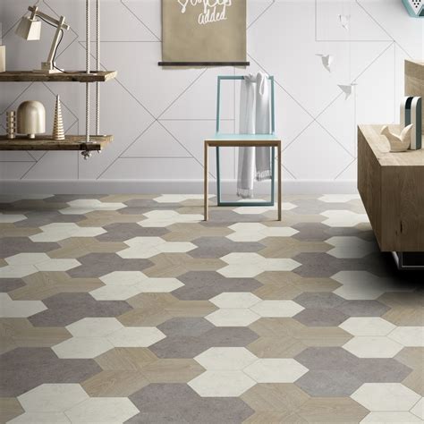 Hexagon vinyl flooring.  Let&rsquo;s get to work.  What is best to put down on a k...