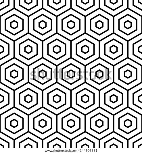 Hexagons Pattern. Seamless Geometric Texture Stock Vector