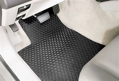 2 pc. Hexomat(TM) Auto Mat Black Custom Floor Mat;Front;