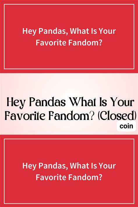 Hey Pandas What Fandom Are You A Part Of Closed 