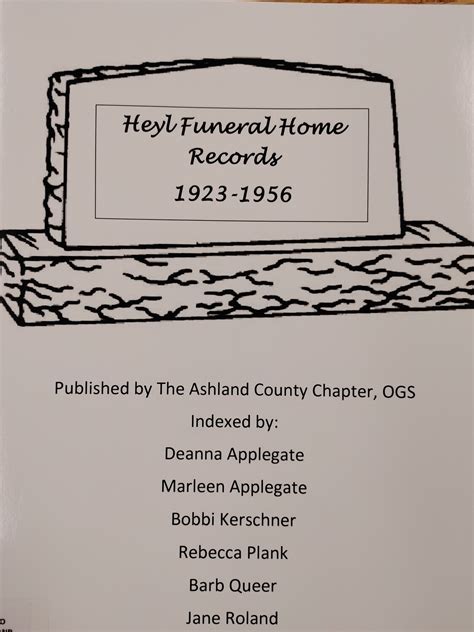 Heyl Funeral Home provides funeral and cremation services to families of Ashland, Ohio and the surrounding area. A licensed funeral director will assist you in making the proper funeral arrangements for your loved one. To inquire about a specific funeral service by Heyl Funeral Home, contact the funeral director at 419-289-8233.. 