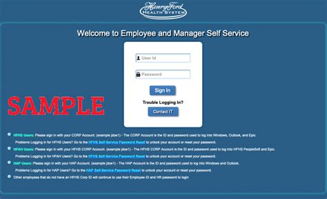 Hfhs self service. Signing into Employee Self Service brings you to your personal human resources information, including your benefits options, policies, Henry Ford University, pay processes and practices, training and development and leave of absence, just to name a few. Additional Human Resources related information 