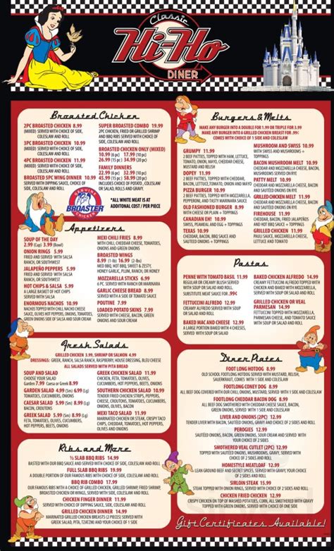 Hi Ho Diner menu in Windsor, Ontario, Canada - Sirved …