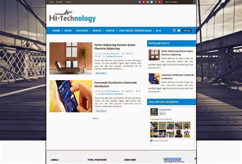 HiTech Blogger Template Free Download