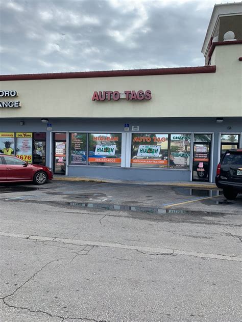 Hialeah auto tag agency. From Business: We are a full service auto tag agency that has been serving the drivers of Miami Since 1961. 2. Coral Gables Tag Agency. Tags-Vehicle Vehicle License & Registration (5) Website. 41 Years. ... Hialeah Auto Tag Agency. Tags-Vehicle License Services. 41 Years. in Business (305) 822-6003. 1550 W 84th St. Hialeah, FL 33014. … 