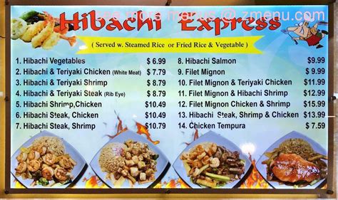 Hibachi Express Menu With Prices