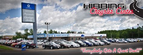 Hibbing Chrysler Center 1321 E 39th St, Hibbing, Minnesota 55746 Directions Sales: (218) 263-7700 not yet rated Write a review Overview Reviews (20) Latest Reviews July ….