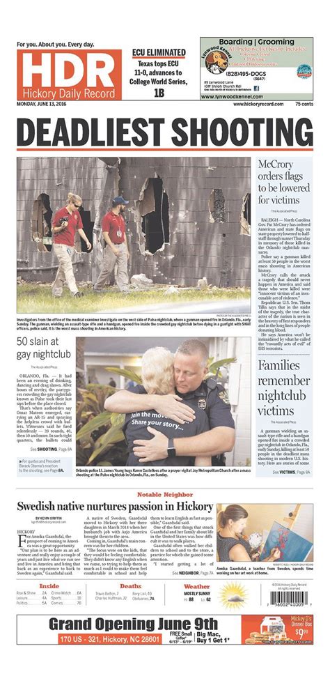 Hickory newspaper. NewsBreak provides latest and breaking Hickory, NC local news, weather forecast, crime and safety reports, traffic updates, event notices, sports, entertainment, local life and … 