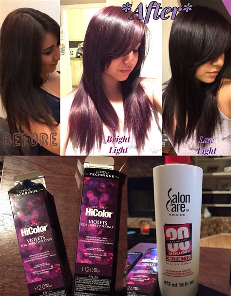 729 subscribers. Videos. About. #hicolor #trueviolet #purplehairLoreal Technique HiColor True Violet for Dark Hair Only I am NOT A PROFESSIONAL hair stylist. This was my experience and.... 