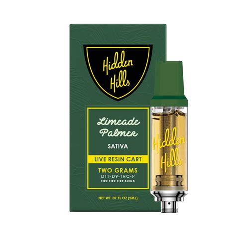 Hidden hills cart. The Hidden Hills Live Resin Cartridge is filled with 2G blends of D-9, D-11 and THC-P with a ceramic coil for the prefect flow on the go.-5 pieces per display. Features: 510 thread cart. 2G pre-filled cart. Blends of D-9, D-11 & THC-P. Live Resin Carts Flavors: Green Dream OG; Cherry Splash; Mojito Melon; Limeade Palmer; … 