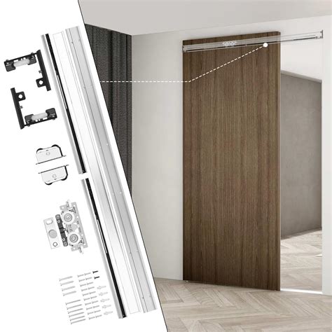 Hidden sliding door hardware.  Its minimal design makes your door seemingly float a...