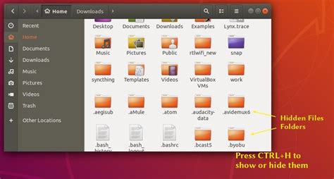 Hide folder in ubuntu