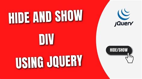 Hide show div using jquery example