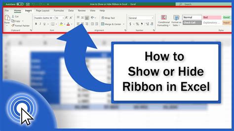 Hide tabs in the Ribbon Exceldome