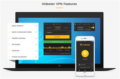 Hidester. We designed Hidester VPN with a focus on Fast Connection Time, High Bandwith, and a Flexible User-Friendly Interface. Hidester VPN Server Network and support team are … 