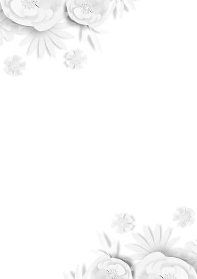Hierarchical Order Of White Floral Patterns Page Border Background Word