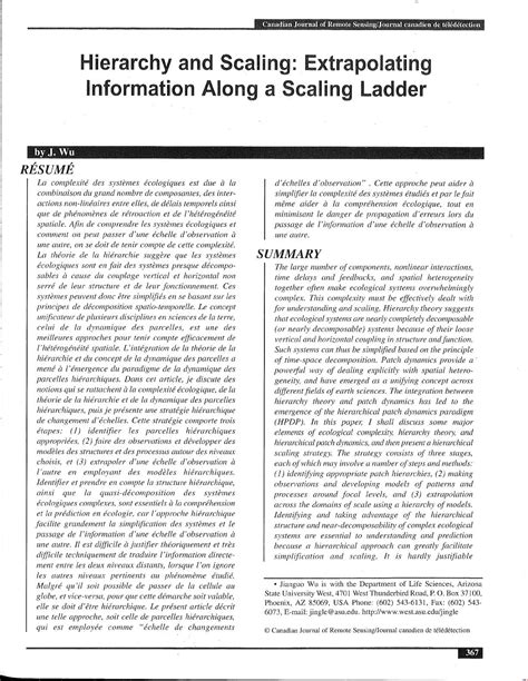 Hierarchy and Scaling: Extrapolating Information Along a Scaling …